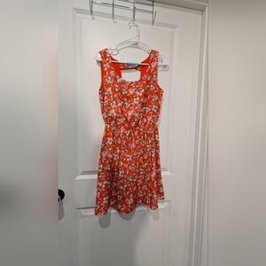 GAP Bright Red Floral Dress